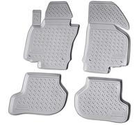 RECAMBO 3D Rubber Car Mats Set compatible with VW Scirocco 2008-2017, Rubber, Matt finish, Anti-slip, Easy-clean, Low-odour, Shape-retaining, Interior floor protection