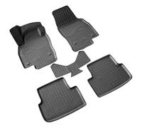 RECAMBO 3D rubber floor mats suitable for VW Polo VI from 2017 - high 3D edge - non-slip - low odour - easy to clean - dimensionally stable