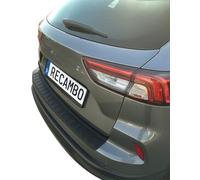 RECAMBO Boot Sill Protector ABS Suitable for Ford Kuga III Year of Manufacture from 2019 with Folded Edging - Bumper Rear Matt Protective Strip Boot Cover Adhesive Strips