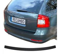 RECAMBO Boot Sill Protector ABS Suitable for Skoda Octavia II Estate 2005-2013 - Bumper Rear Matt Protective Strip Boot Cover Adhesive Strips