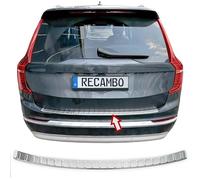 RECAMBO Boot Sill Protector Matte Brushed Stainless Steel with Texture Compatible with Volvo XC90 2 from 2015 Onwards Styling and Protection for the Bumper