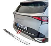RECAMBO Boot Sill Protector Stainless Steel Chrome Suitable for Kia Sportage V NQ5 Year of Manufacture from 2022 - Scratch Protection, Precise Contour, Rustproof Stainless Steel, Adhesive Tape-Based