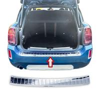 RECAMBO Boot Sill Protector Stainless Steel Compatible with Mini Countryman F60 LCI | Year of Manufacture 06.2020-2023 - Highly Polished Chrome Look - Styling and Protection for the Bumper