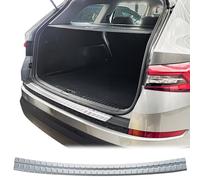 RECAMBO Boot Sill Protector Stainless Steel Matt Brushed with Texture Compatible with Skoda Kodiaq I - Year of Manufacture 2016-2023 - Styling and Protection for the Bumper