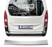 RECAMBO Boot Sill Protector Stainless Steel Matt Brushed with Texture - Compatible with Toyota Proace City - Year of Manufacture from 2020 - Styling and Protection for the Bumper