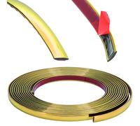 RECAMBO Decorative Strip Gold 6 mm x 1 m Sold by the Metre for Vehicle Styling and Contours - Flexible to Cut to Size - Self-Adhesive - Weather Resistant - Indoor / Outdoor Use - Clean Edges