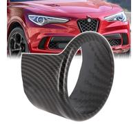 RECAMBO Emblem Trim Front Grille Carbon Look Suitable for Alfa Romeo Stelvio from 2017 Onwards - Perfect Fit Contour - Self-Adhesive Mounted - Subtle Upgrade - Retrofit - for Outdoor Use