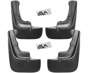 Recambo Mud Flaps Set Front and Rear Compatible with Peugeot Boxer from 2006 Onwards with Mudguard Bracket