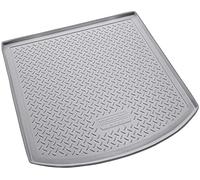 Recambo Premium Rubber Boot Liner for VW Touran I, Type 1T, Year of Manufacture 2003-2015, with Rim, Grey