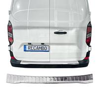 RECAMBO Stainless Steel Boot Sill Protector - Suitable for Ford Transit Custom | Year of Manufacture from 2023 - Polished Chrome Protective Strip for Bumper with Smooth Surface & Adhesive Mounting