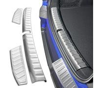 RECAMBO Stainless Steel Boot Sill Protector - Suitable for Mini Countryman | U25 | Year of Manufacture from 2023 2-Piece Set in Brushed Look for Bumper Indoor & Outdoor with Textured Surface