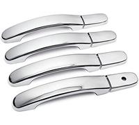 RECAMBO Stainless Steel Door Handle Covers compatible with Ford Fiesta V 2002-2008, V2A stainless steel, Exterior styling trim