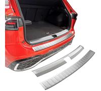 RECAMBO Stainless Steel Interior / Exterior Bumper Protector Matte Suitable for VW Tiguan III CT1 Year of Manufacture 2024 Onwards - Scratch Protection, Tailor-Made Contoured Stainless Steel Base