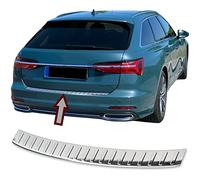 RECAMBO Stainless Steel Rear Bumper Protector compatible with Audi A6 Avant Type C8 2018 onwards hochglanz poliert, Chrom Look, Stainless steel, Polished finish, Chrome look, Scratch protection