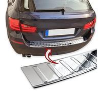 RECAMBO Stainless Steel Rear Bumper Protector compatible with BMW 5 Series F11 Touring 2010-17 - hochglanz poliert, Chrom Look, Stainless steel, Polished finish, Chrome look, Scratch protection