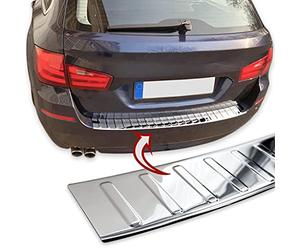 RECAMBO Stainless Steel Rear Bumper Protector compatible with BMW 5 Series F11 Touring 2010-17 - hochglanz poliert, Chrom Look, Stainless steel, Polished finish, Chrome look, Scratch protection