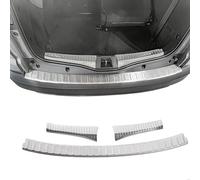 RECAMBO Stainless Steel Rear Bumper Protector compatible with Dacia Jogger 2021 onwards, Stainless steel, Brushed matt textured finish, Scratch protection, Styling trim, Rear bumper scratch protection