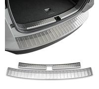 RECAMBO Stainless Steel Rear Bumper Protector compatible with Skoda Karoq NU7 2017 onwards, Stainless steel, Brushed matt textured finish, Scratch protection, Styling trim