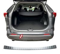 RECAMBO Stainless Steel Rear Bumper Protector compatible with Toyota Rav4 2018 onwards, Stainless steel, Brushed matt textured finish, Scratch protection, Styling trim, Rear bumper scratch protection