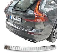 Boot Sill Protector Stainless Steel Chrome Compatible with Volvo XC60 II | Year of Manufacture from 2017> | Premium Quality RECAMBO