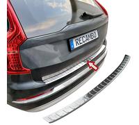 RECAMBO Stainless Steel Rear Bumper Protector compatible with Volvo XC90 II 2015 onwards hochglanz poliert, Chrom Look, Stainless steel, Polished finish, Chrome look, Scratch protection, Styling trim
