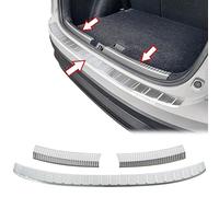 RECAMBO Stainless Steel Rear Bumper Protector compatible with VW Taigo CS 2021 onwards, Stainless steel, Brushed matt textured finish, Scratch protection, Styling trim, Rear bumper scratch protection