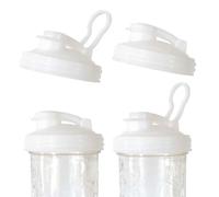 reCAP Mason Jar | Pour Lid with Foldout Carry Loop | Wide Mouth, Natural, Leak-Proof Seal | 4-Pack, USA Made