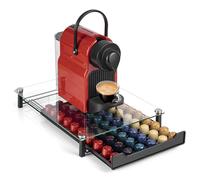 RECAPS Coffee Pod Holder Storage Drawer Compatible with Nespresso OriginalLine Coffee Pods Kitchen Organizer Black Holds 60 Pods
