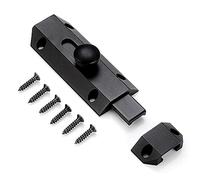 Reccisokz 1Pc Thick Pure Brass Slide Barrel Door Bolt Heavy Duty Gate Security Lock Latch Black