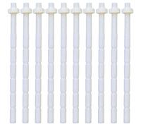 RecDec 10 Pack Toilet Push Button Rods Replacement 6 Inch Plastic Toilet Tank Button Rod Screw Bolts Flush Valve Extension Pole for Glacier Bay Project Source AquaSource Toilet Flush Tutton Dual Push