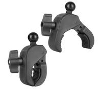 RecDec 2 Pack Handlebar Clamp Mount Base with 17mm Ball Head Joint Tripod Mount Clamp with 17.4mm Ballhead for Selfie Ring Light Phone Clip Photography Light Stand Microphone Stand Floor Mic Stand