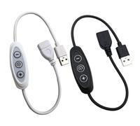 RecDec 2 Pack Led Strip Lights Dimmer Switch Replacement ON Off Switch Push Button USB Extension Cord Dimmable Controller for LED Lights USB Powered LED Video Light Desk Ring Light Stand Tripod