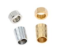 RecDec 2 Set Shower Hose Nut and Screw Replacement Universal Stainless Steel Brass Adapter Joint Connector for Handheld Shower Head Hose Bathroom Bathing Water Pipe Attachment Repair Parts