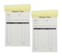 Receipt Book with Carbon Copies, 2-Part Business Order Forms | Paper Construction, Sturdy Backing, Duplicate Record Retention, for Retail Clerks, Restaurant Staff, Bookkeeping Intake