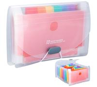 Receipt Holder Organizer, A6 Receipt Organizer with 13 Expandable Pockets & Color Tabs Accordion File Folder for Coupons, Tickets, Documents Holder Coupon Accordian Folder