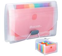 Receipt Holder Organizer, A6 Receipt Organizer with 13 Expandable Pockets & Color Tabs Accordion File Folder for Coupons, Tickets, Documents Holder Accordian Folder