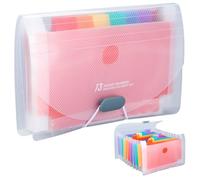 Receipt Holder Organizer A6 Receipt Organizer with 13 Expandable Pockets & Color Tabs Accordion File Folder for Coupons Tickets Documents Holder, Coupon, Accordian Fold