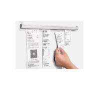 Receipt Holder, Wall Hanging and Self-Adhesive, Aluminum Alloy, 80cm Length, Durable Ticket and Document Organizer