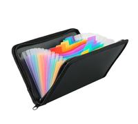 Receipt Organiser Wallet A6, Mini Expanding File Document Organiser 13 Pockets, Accordion File Folder with Zipper Closure for Receipt/Invoice/Check/Bill/Tax Receipt (8.2 x 5.1x 0.7 inch)