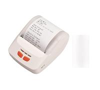 Receipt Printer Portable 58mm Mobile Thermal Printer Wireless BT Mini Bill Ticket Printing Compatible with Android iOS Windows with 11pcs Thermal Paper Rolls for Restaurant Supermarket/49 ( Color : Wh