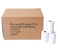 ReceiptPaperPro, 2 1/4” x 65 ft Thermal Paper Rolls, 38mm Diameter, 50 Rolls