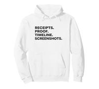 Receipts Proof Timeline Screenshots Funny Reality TV Design Pullover Hoodie