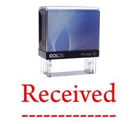 Received Self Inking Rubber Stamp Custom Colop Office Stationary P20 Mini Stamper
