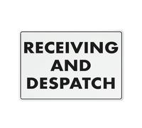 Receiving And Despatch Sign 12 X 8 Inches Aluminum Sign Reflective - Uv Protected, Waterproof, Weatherproof And Fade Resistant - 4Pre-Drilled Holes