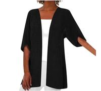 Recent Orders Placed Plus Size Cardigan for Women UK Summer Half Sleeve Open Front Shirts 2024 Casual Solid Cotton Linen Tops Trendy Lightweight Loose Fit Blouses Ladies Elegant Cardigan Tops