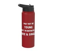 Recently Divorced Divorcee Maybe Not Young But Free & Single Stainless Steel Insulated Water Bottle
