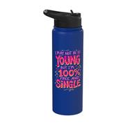 Recently Divorced Divorcee Maybe Not Young But Free & Single Stainless Steel Insulated Water Bottle