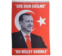 Recep Tayyip Erdogan Flag President of the Republic of Turkey Perfect for Fans of Turkey Culture 70 x 50 cm