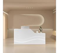 Recept Desk with Lockable Der & Keyboard Tray Retail Chut Counter Cashier Table with Ders Office Front Desk Modern Recept Stat for Efficient Customer Service