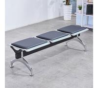 Reception Bench with Soft Cushion for Waiting Room, Office, Airport, Hospital, Bank, Salon, and Barbershop - Comfortable 3 Seat Guest Chair